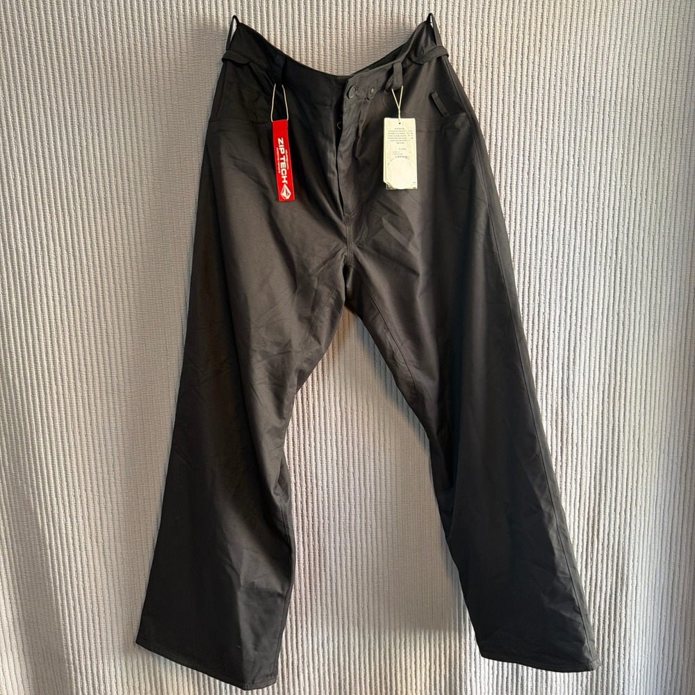 Volcom 5-Pocket Snow Pants Ski XL Black New Zip Tech Waterproof Relaxed Fit